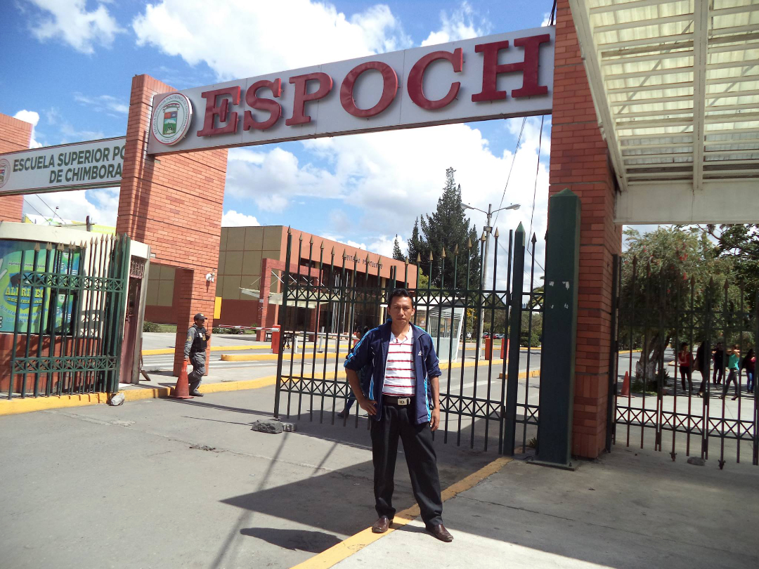 Edwin at the university in Chimborazo, Ecuador